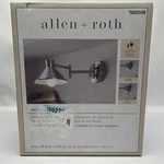 Allen + Roth Shadley Swing Arm Wall Sconce Brushed Nickel Modern Led 5024108. Fixed Price $48.99.