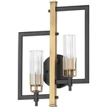 Maxim Lighting 16112CLBKAB Flambeau Wall Sconce Black And Antique Brass. Fixed Price $187.20.