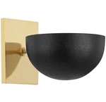 Hudson Valley Wells 1 Light Wall Sconce With Aged Brass / Black Plaster Finish. Fixed Price $119.99.