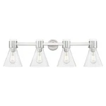 Innovations Lighting 464-4W-G464C-7SDY Lawton Cone 34"W Nickel. Fixed Price $515.68.