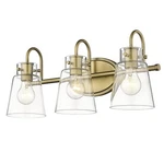 Acclaim Lighting Bristow 3 Vanity, Antique Brass/clear - IN40092ATB. Fixed Price $140.00.