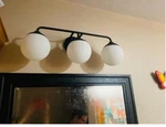 Lamp Quoizel Melbourne 20-IN 3-LIGHT Black Transitional Vanity. Fixed Price $40.00.