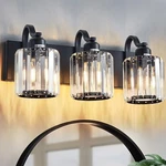 Aixialin Modern 3-LIGHTS Black Bathroom Vanity Light, Crystal Lights.... Fixed Price $61.11.