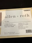 Allen + Roth Yuma Wall Sconce Brushed Nickel Clear Glass Shade 1-LIGHT 5989629. Fixed Price $20.00.