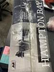 Hampton Bay Manor 2-LIGHT Matte Black Industrial Bathroom Vanity. Fixed Price $48.99.