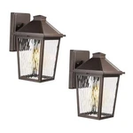Outdoor Wall Lantern Pack, Hwh Exterior Medium *2 Orb - Seeded Glass. Fixed Price $95.60.