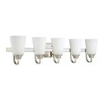 Jeremiah 41905-BNK Grace 5-LIGHT Vanity In Brushed Polished Nickel. Fixed Price $202.95.