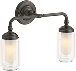 Kohler Lighting 72582-BZL Artifacts Two Bathroom Vanity Oil Rubbed Bronze. Fixed Price $169.00.