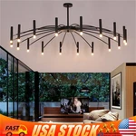 18-HEAD Black Branch Chandelier Metal Pendant Light Nordic Ceiling Lamp Fixture. Fixed Price $113.25.