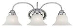 Nib Classy Livex-lighting 24" 3-LITE Chrome Bathroom Vanity (1533-05). Fixed Price $119.95.