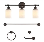 Jonathan Egan Classic Cottage 5-PIECE Vanity Light Set 23.25-IN. Fixed Price $117.63.