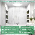 Brightever 15 Inch Large Flush Mount Ceiling Light Fixtures 300W Packs - White. Fixed Price $59.59.