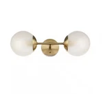 Globe Celestia 19.5 In. 2-LIGHT Matte Brass Wall Sconce With Frosted Glass. Fixed Price $44.99.