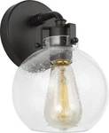 Feiss VS24401ORB Clara Vanity Lights Seeded Glass, Bronze 1-LIGHT (6" W X 11" H). Fixed Price $90.79.