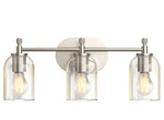 Brushed Nickel Kohler 34051-SCO3-BNL Orime Three-light Wall Bathroom Sconce. Fixed Price $79.99.