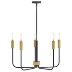 Lark Austen 5 Light 28" Single Tier Chandelier, Black 83634BK-LCB. Fixed Price $280.49.