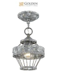 Golden Lighting 7856-1SF Vp Ferris Semi-flush Blue Verdegris Patina New. Fixed Price $112.99.