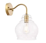 Living District LD6194BR Pierce 1-LIGHT Metal & Clear Glass Wall Sconce Brass. Fixed Price $60.00.