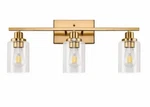 Briignite 24 In. 3-LIGHT Modern Gold Vanity Bathroom Wall Sconce. Fixed Price $34.80.