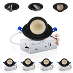 Adetu Inch Gimbal Black Recessed Lighting, 360 +90 Adjustable Directio.... Fixed Price $106.39.