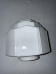 Art Deco Skyscraper Milk Glass Ceiling Light Shade Vtg Architectural Fixture. Fixed Price $131.25.