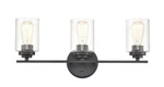 Millennium 3-LIGHT Bathroom Vanity In Matte Black. Fixed Price $151.90.