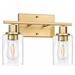 Shinetech 2-LIGHT Gold Bathroom Vanity Fixtures, Modern Wall Lighting With Cl.... Fixed Price $87.09.