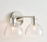 Pottery Barn - Bridget Recycled Glass Double Sconce (14") 4532583. Fixed Price $113.00.