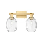 Innovations Preston 2LT 16" Bell Bath Light, Gold/clear 716-2W-SG-G459-6CL. Fixed Price $258.72.