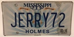 Vanity Jerry 1972 License Plate Gerald Gerard Jeremy Jerome Jeremiah Gerry Jerre. Fixed Price $79.99.