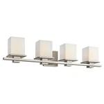 Kichler Tully Bath 4LT, Antique Pewter, Satin Etched Cased Opal - 45152AP. Fixed Price $424.99.