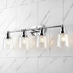 Jonathan 31.75" Classic Cottage Iron/seeded Glass Led Vanity Light, Chrome. Fixed Price $142.99.