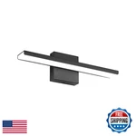 Jusheng 16" 16W Black Modern Led Bathroom Vanity Light Fixture Wall Mount 6000K. Fixed Price $66.78.