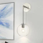 Vanity Lights Modern 1 Globe Glass Bath Sconces Wall Brushed Nickel. Fixed Price $74.99.