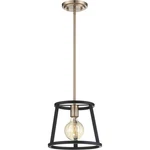 Nuvo Lighting 60/6641 Chassis Mini Pendant Copper Brushed Brass And Matte Black. Fixed Price $129.99.