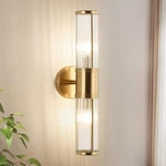 Glass Rods Wall Fixture Indoor Brass Bathroom Vanity Lights Beside Mirr.... Fixed Price $176.39.