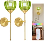 Battery Operated Wall Sconce Set Of 2, Rechargeable Wireless Lights. Fixed Price $32.39.