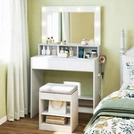 Charmaid Vanity Desk With Mirror And Lights, White Makeup Set Cha.... Fixed Price $192.05.