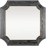 36" Square Wall Mirror Cerused Black With Weathered Brass Finish. Fixed Price $1831.99.