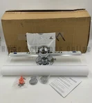 Pottery Barn Ruthin Double Wall Sconce W/ Opal Shade Chrome 20" #4022H. Fixed Price $221.86.
