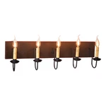Irvin's Tinware 5 Arm Wood Vanity Light - Primitive Americana Color Choices. Fixed Price $379.95.