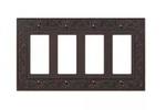 Amerelle English Garden 4 Gang Rocker Metal Wall Plate - Aged Bronze. Fixed Price $15.99.