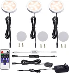 Aiboo Dimmable Led Under Cabinet Puck Lights 3 Lamps Kit With Rf Remote Control. Fixed Price $29.16.