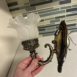 Vintage Underwriters Laboratories Metal Brass Wall Light Fixture. Fixed Price $35.00.