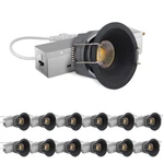 Adetu Inch 5CCT Black Led Recessed Ceiling Light With Junction Box, 2700K/3.... Fixed Price $286.27.