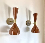Mid Century Italian Sputnik Wall Light Fixture Lamps Sconce Pair. Fixed Price $105.99.