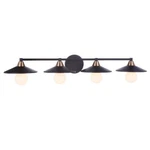 Craftmade Transitional Isaac Light Vanity, Flat Black/satin Brass - 12537FBSB4. Fixed Price $89.99.