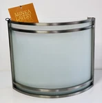 Brushed Nickel Wall Sconce Interior Light Frosted Glass 2 Bulbs Minka Lavery. Fixed Price $89.99.