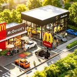 Us Diorama 1/64 Scale Garage Model Led Light Parking Lot Scene Car Display. Fixed Price $69.99.