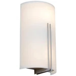 Access Lighting Prong 2 Brushed Steel Sconce With White Glass Shade New. Fixed Price $79.99.